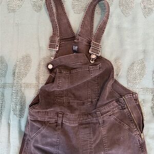 GAP distressed black Denim Overalls